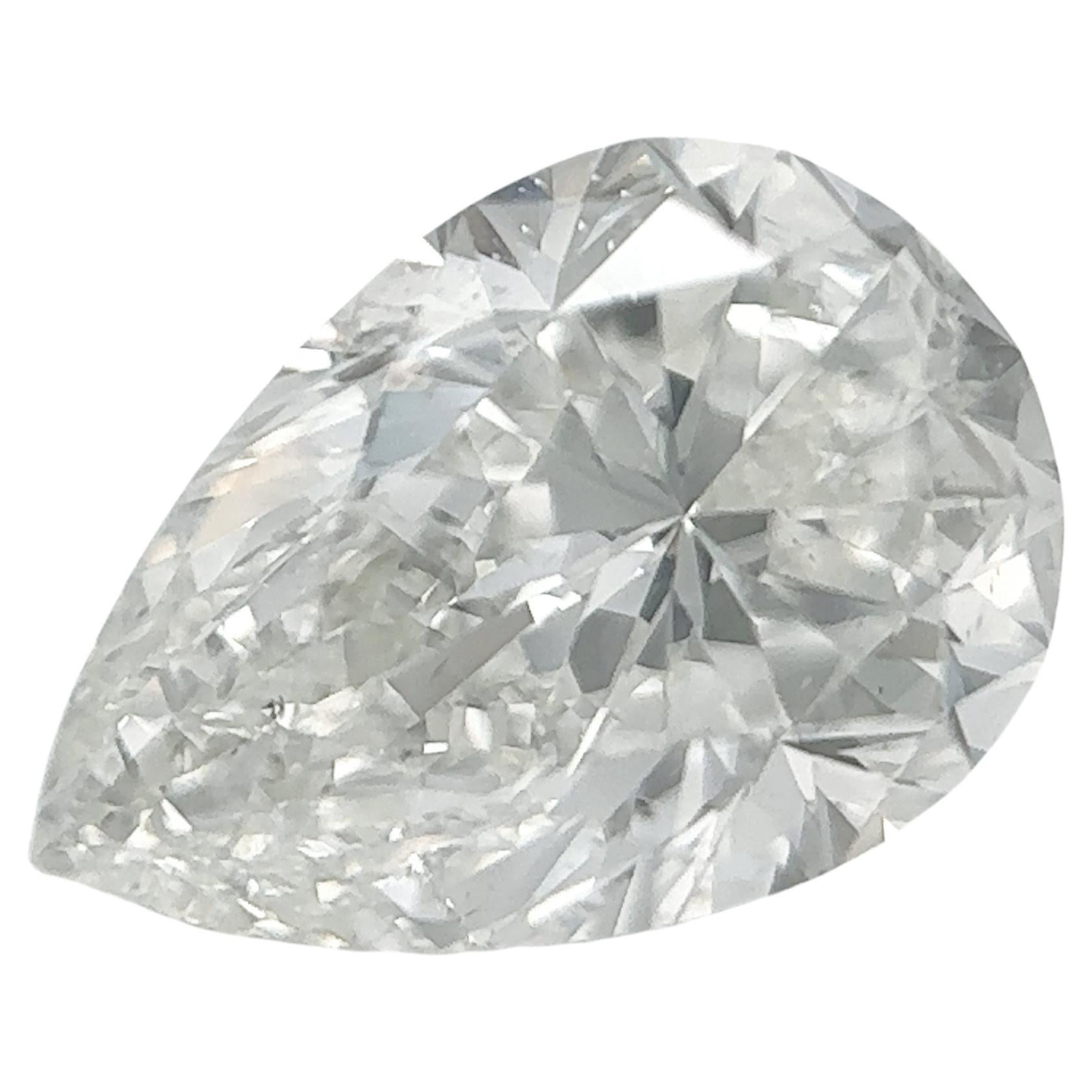 GIA Certified 2.01 Carat Pear Shape Natural Diamond (Engagement Rings) For Sale