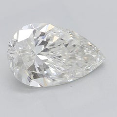 GIA Certified 2.01 Carat Pear Solitaire Cathedral Tulip Diamond Ring