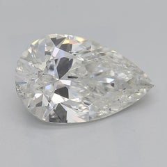 GIA Certified 2.01 Carat Pear Twisted Braided Band Platinum Diamond Ring
