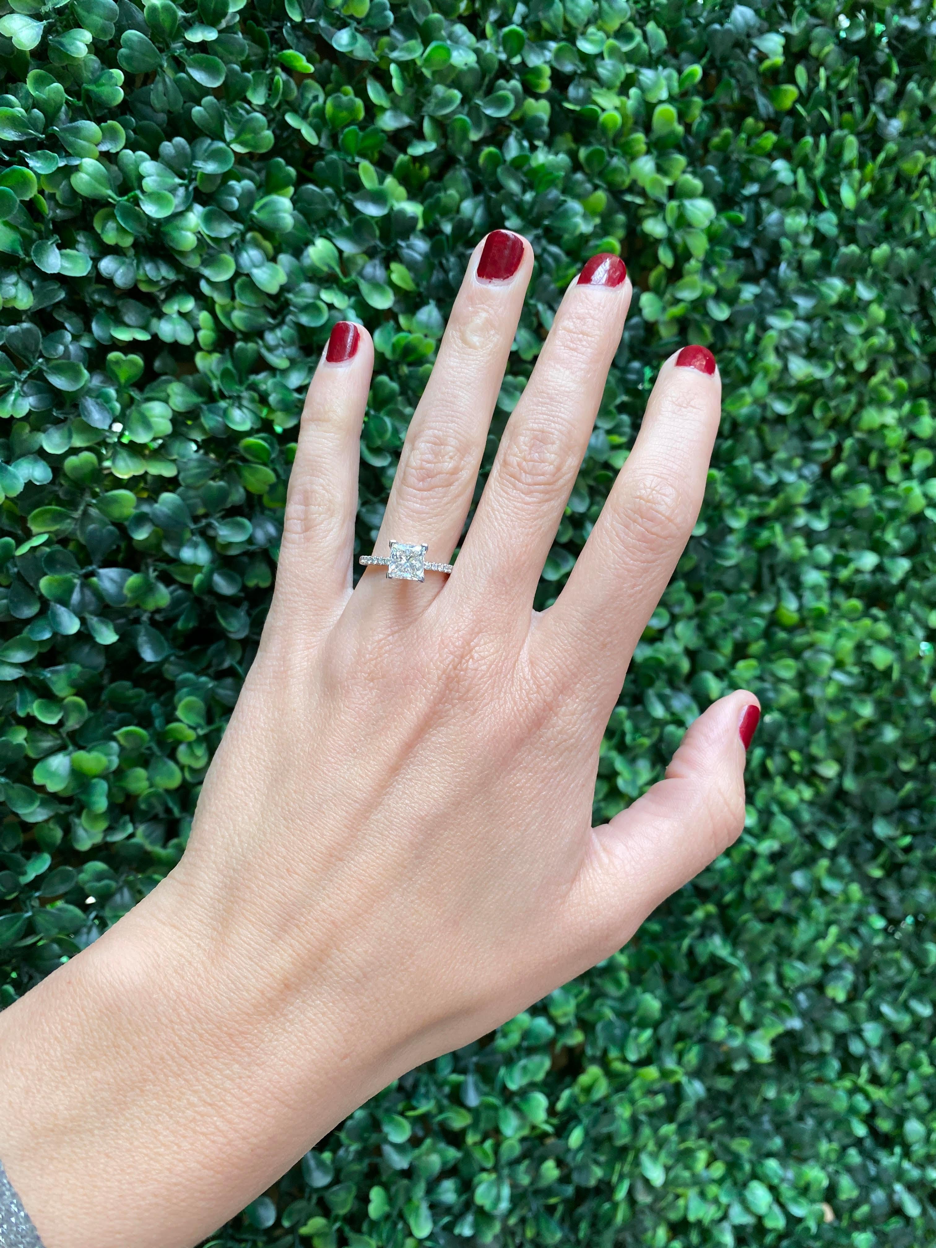 how big is a 2 carat princess cut diamond