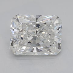 GIA Certified 2.01 Carat Radiant & Baguette Three-Stone Platinum Diamond Ring