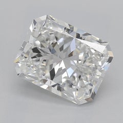 GIA Certified 2.01 Carat Radiant East-West Three-Stone Platinum Diamond Ring