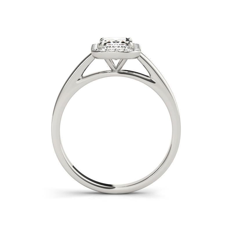 GIA certificato 2.01 Carati Radiant Halo  Anello con diamante In condizioni Nuovo in vendita a New York, NY