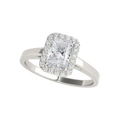 Halo radieux de 2.01 carats certifié GIA Bague en diamant