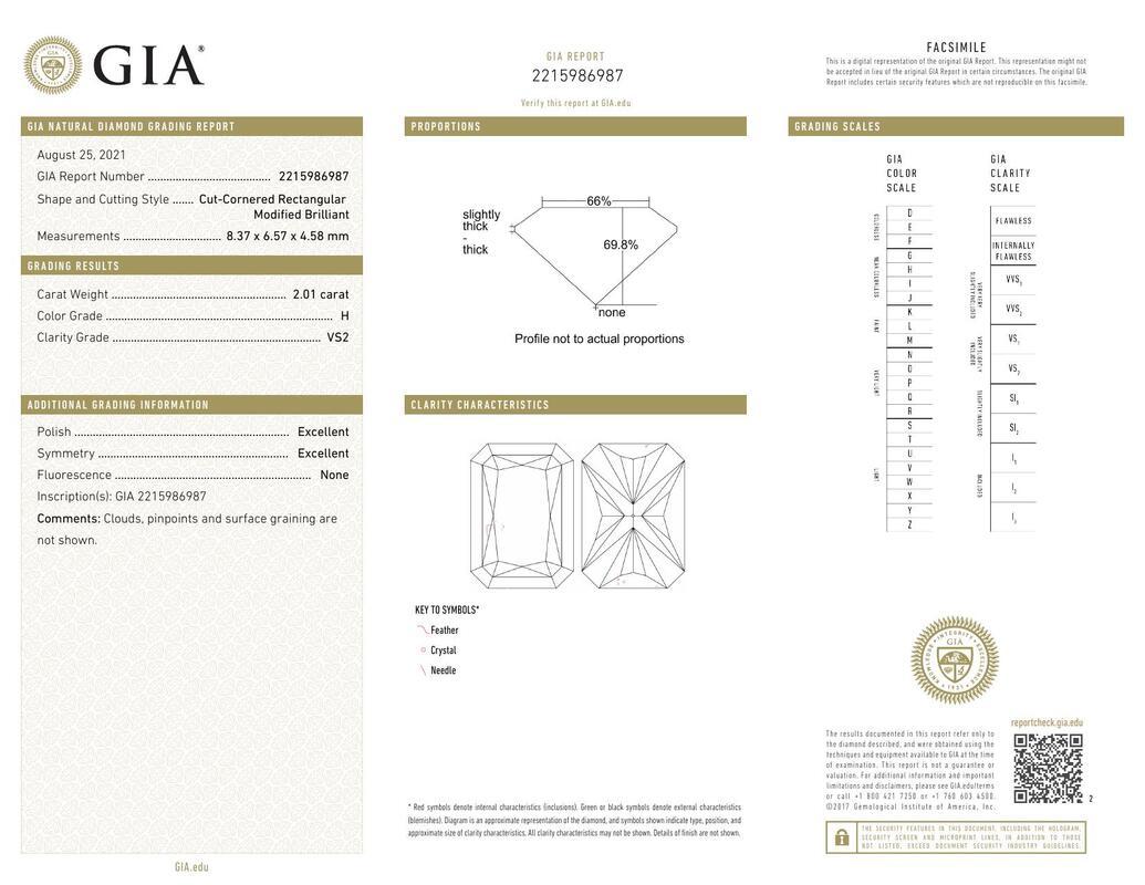 Contemporary GIA Certified 2.01 Carat Radiant Halo Pave 18K Yellow Gold Diamond Ring For Sale