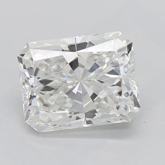 GIA Certified 2.01 Carat Radiant Hidden Halo Pave Band Diamond Ring
