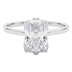 GIA zertifizierter 2,01 Karat strahlender Solitär Tulip Rose Diamantring