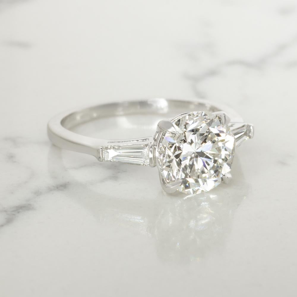 2ct round engagement ring