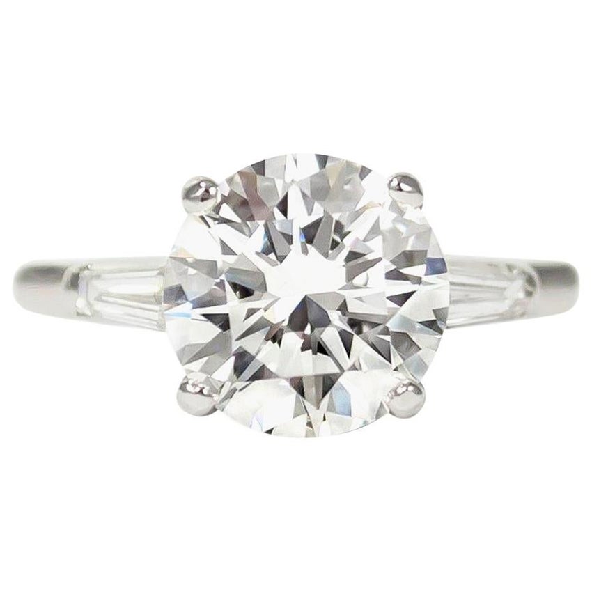GIA-zertifizierter 2,01 Karat Diamant im Rundschliff E Farbe VVS1 Reinheit in Platin