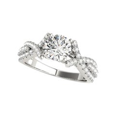GIA Certified 2.01 Carat Round Entwined Vine Multi-Row Platinum Diamond Ring