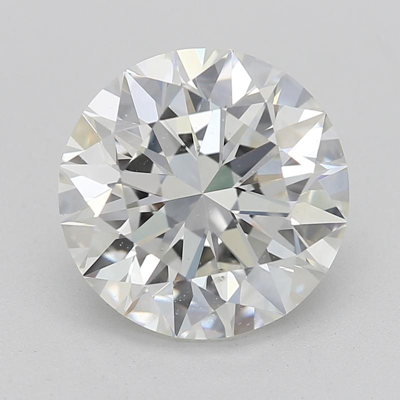 Avec son design saisissant, cette bague en diamant captivante présente une pièce centrale étonnante composée d'un diamant rond pesant 2,01 , magnifiquement complété par deux autres diamants. Chaque diamant est fabriqué de manière experte et certifié