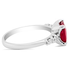 GIA Certified 2.01 Carat Ruby No Heat Scintillating Red Classical Solitaire Ring