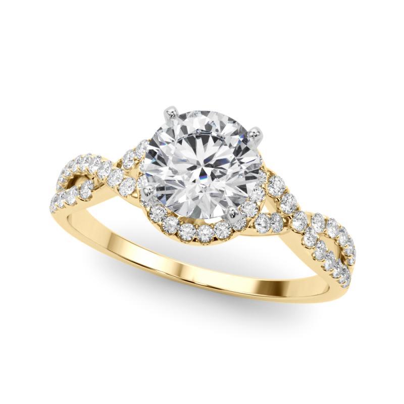 GIA Certified 2.01 Carat Solitaire Round Halo Infinity Diamond Ring In condizioni Nuovo in vendita a New York, NY