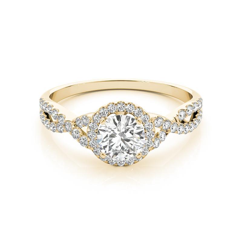 Donna GIA Certified 2.01 Carat Solitaire Round Halo Infinity Diamond Ring in vendita