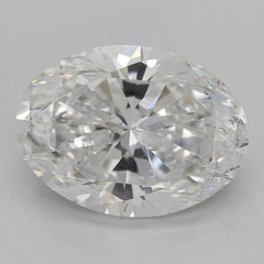 GIA Certified 2.01 Carat Three-Stone Oval Halo Basket Set Diamond Ring