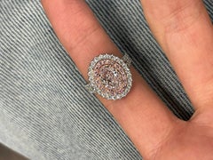 GIA Certified 2.01 Carat Very Light Pink Engagement Ring