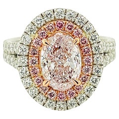 GIA Certified 2.01 Carat Very Light Pink Engagement Ring 