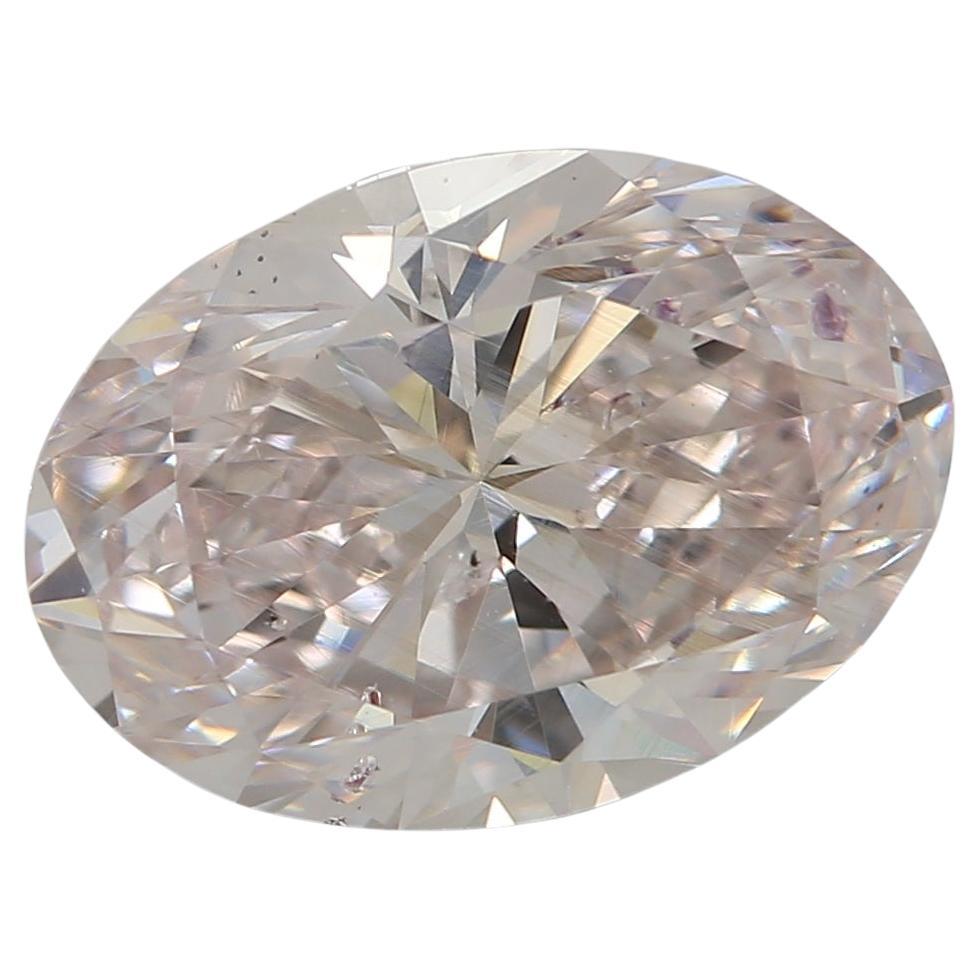 GIA Certified 2.01 Carat Very Light Pink SI2 Clarity Diamond