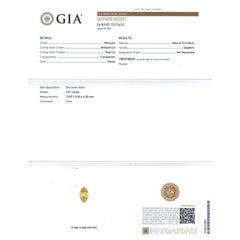 Zafiro Amarillo Natural Gema 2,01 quilates con Informe GIA