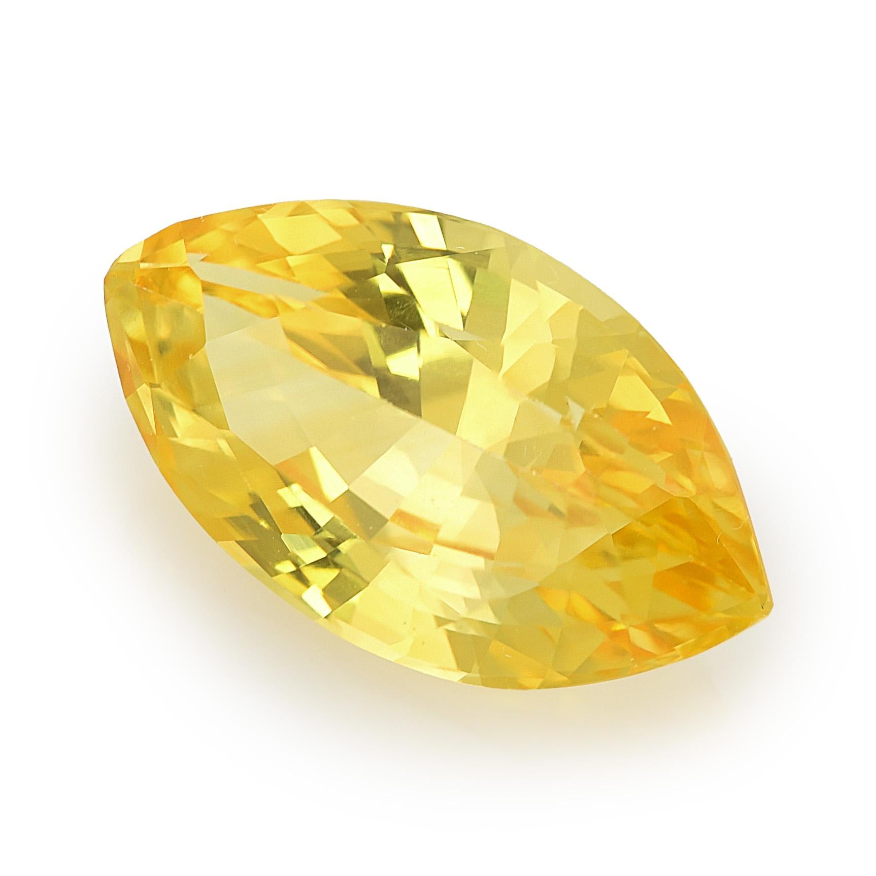 Saphir jaune certifié GIA de 2.01 carats Unisexe en vente