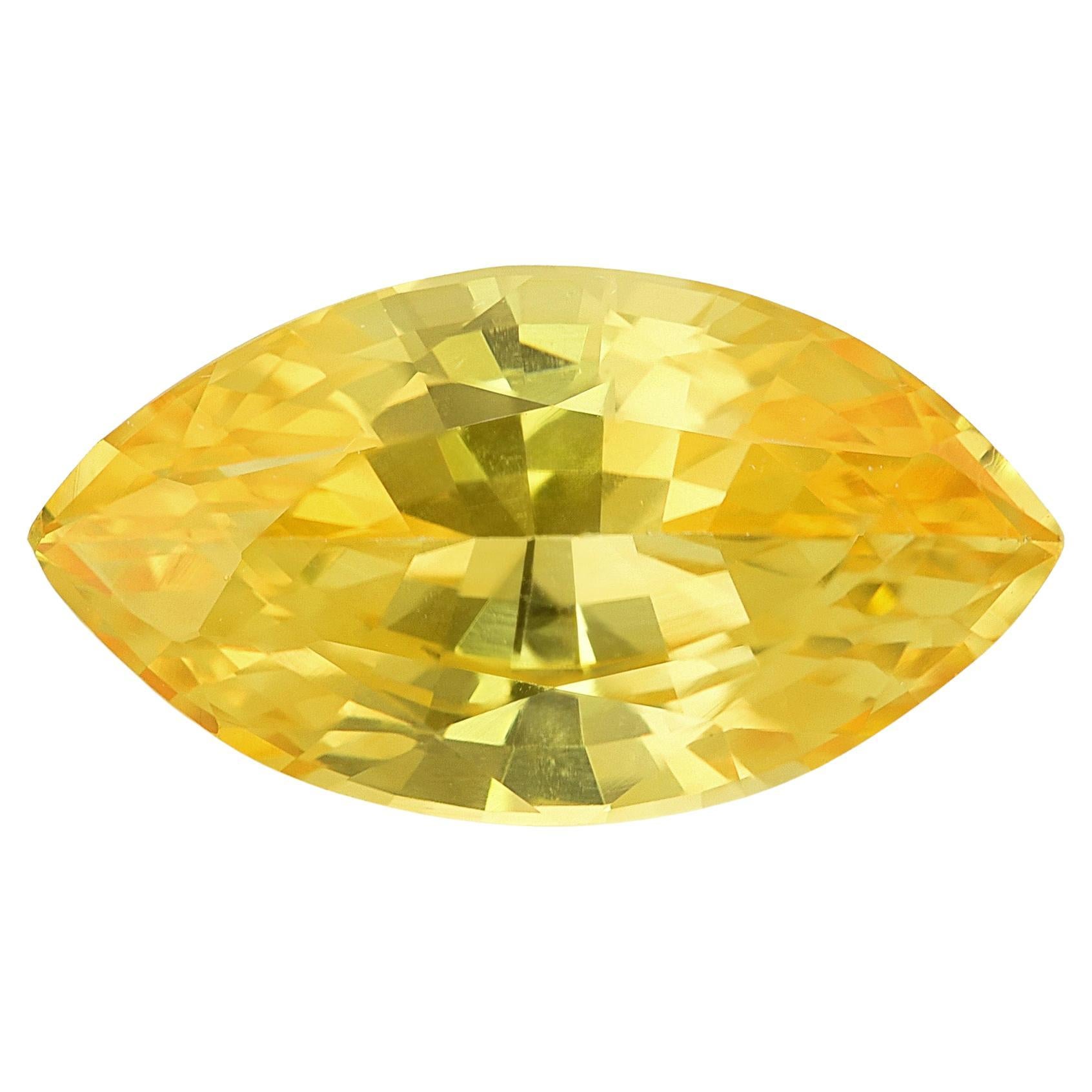 Saphir jaune certifié GIA de 2.01 carats en vente