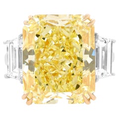 Dana M. GIA Certified 20.17 Carat Fancy Intense Yellow Diamond Ring