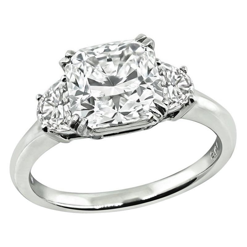 Bague de fiançailles certifiée GIA avec un diamant de 2.01ct