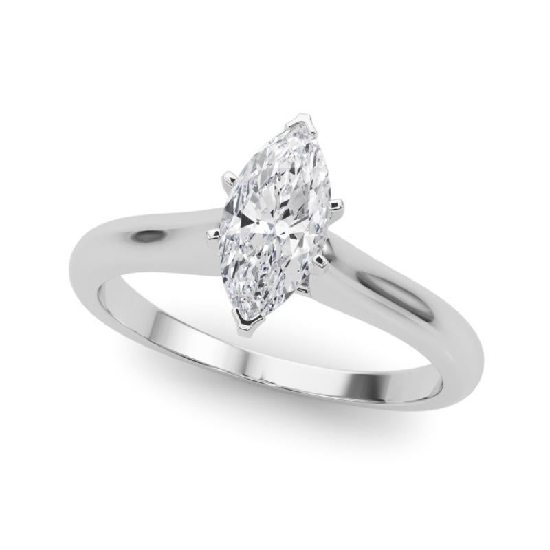 Contemporaneo GIA Certified 2.01ct Marquise Slim Band Classic Solitaire Diamond Ring in vendita