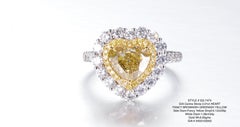 GIA Certified, 2.01 Carat Natural Fancy Brownish Greenish Yellow Diamond Ring