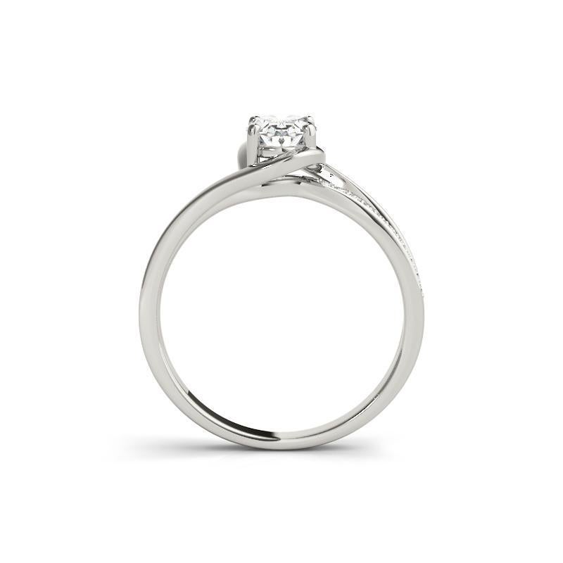 GIA Certified 2.01ct Oval Curved Halo Split Band Pave Diamond Ring In condizioni Nuovo in vendita a New York, NY