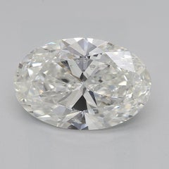 GIA Certified 2.01ct Oval Diamond Solitaire White Gold Pendant Necklace