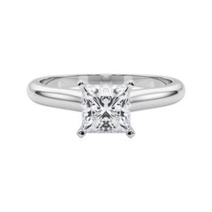Anello con diamante solitario classico a fascia sottile con certificato GIA da 2,01 ct.