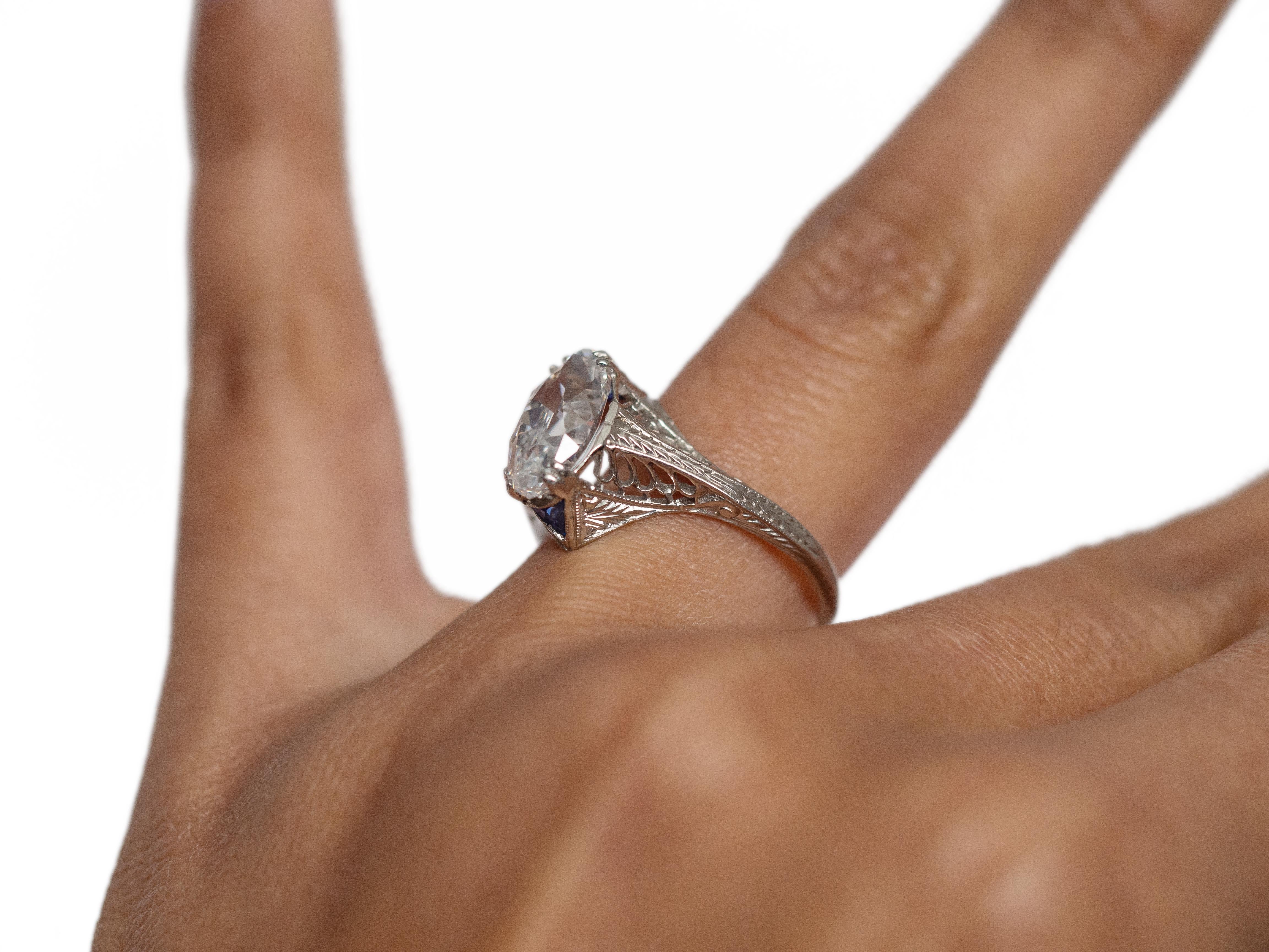 GIA 2.02 Carat Art Deco Antique Marquise Brilliant Diamond Engagement Ring 1