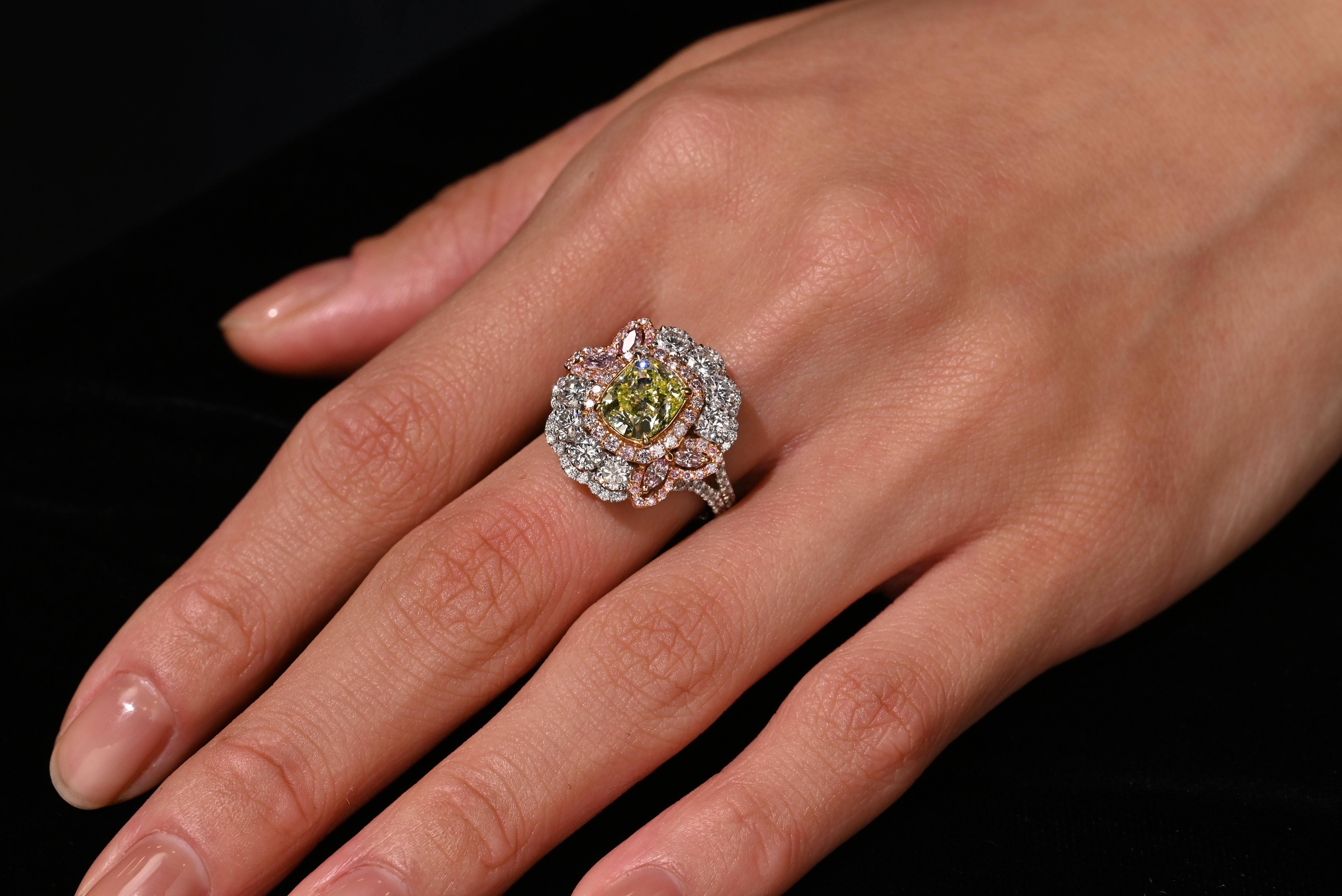 yellow diamond rings for sale