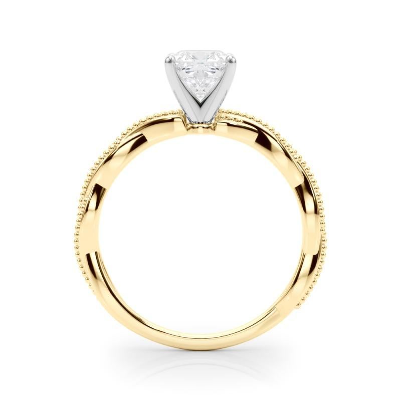 Anello di diamanti a fascia intrecciata con cuscino da 2,02 carati certificato GIA In condizioni Nuovo in vendita a New York, NY