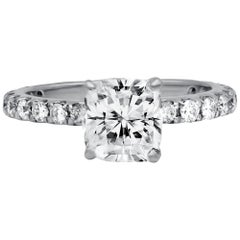 Used GIA Certified, 2.02 Carat D-SI Diamond Engagement Ring