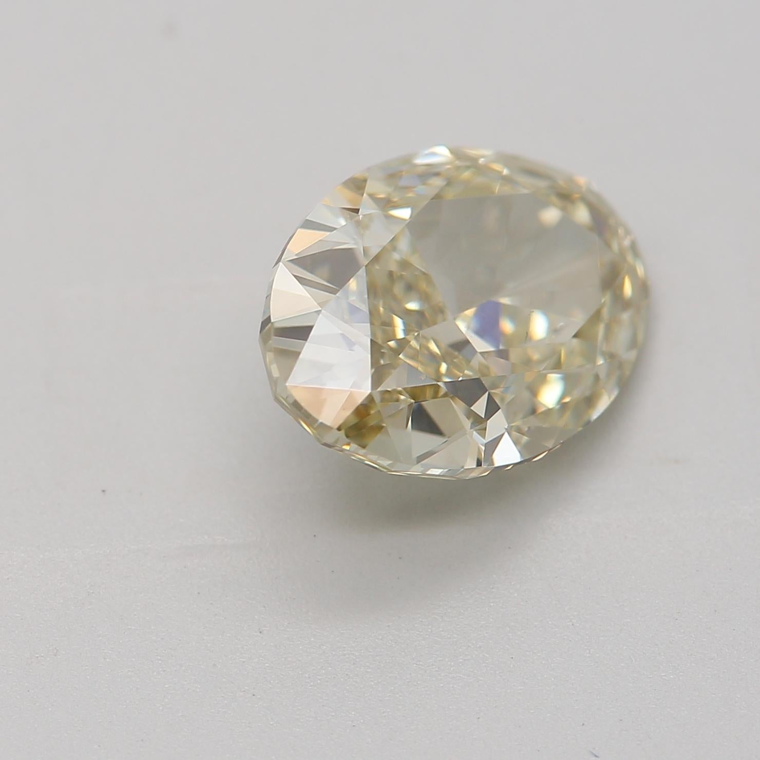 Oval Cut GIA Certified 2.02 Carat Fancy Brownish Greenish Yellow SI2 Clarity Diamond