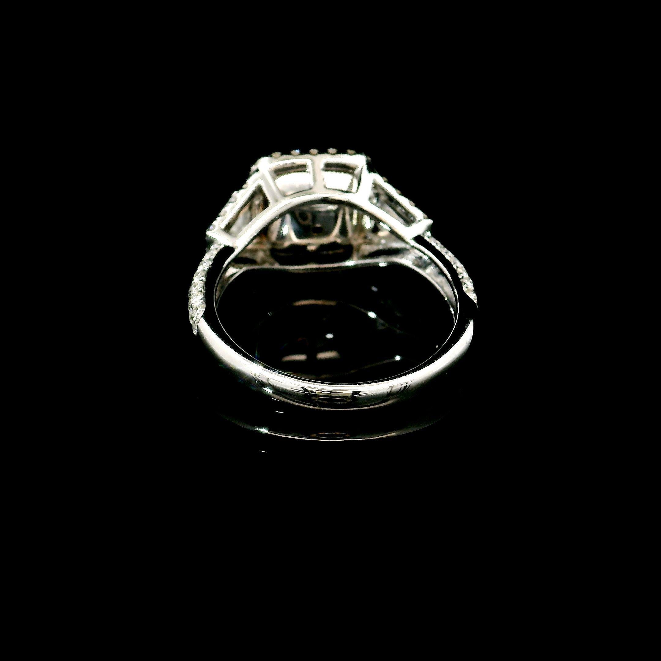 Anello con diamante certificato GIA da 2,02 carati, di colore giallo brunastro e di purezza SI1 in vendita 2