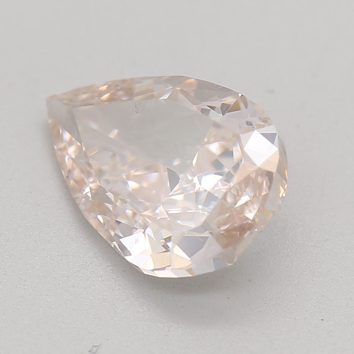 GIA-zertifiziert 2,02 Karat Light Pinkish Brown SI1 Clarity Diamant (Tropfenschliff) im Angebot