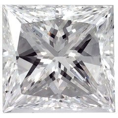 GIA Certified 2.02 Carat Natural Diamond Princess Cut F Color SI1 Clarity