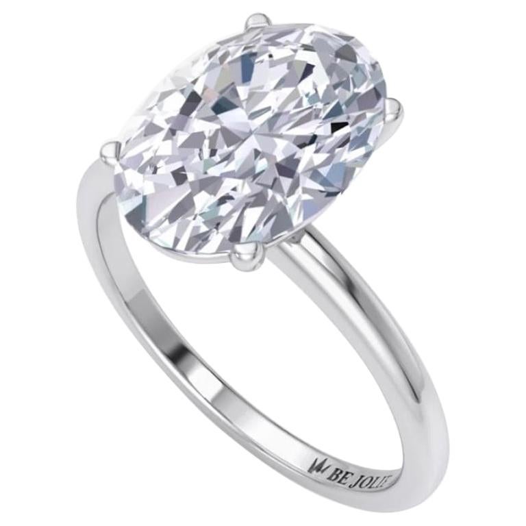GIA-zertifizierter Verlobungsring mit 2,02 Karat Diamant im Ovalschliff aus 18 Karat Weißgold