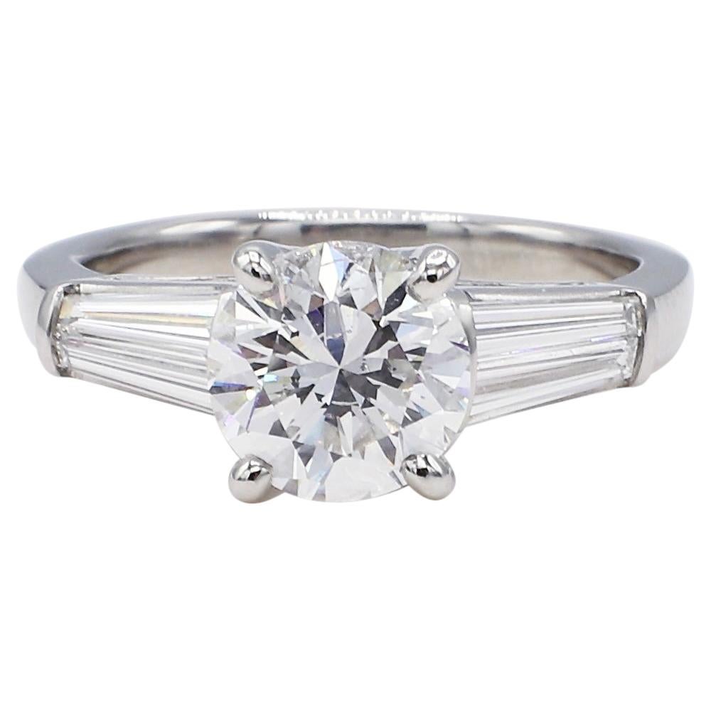 GIA Certified 2.02 Carat Round Brilliant F I1 Diamond Platinum Engagement Ring