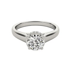 GIA Certified 2.02 Carat Round Hidden Halo Trellis  Diamond Ring