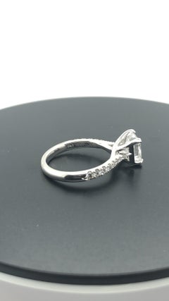 GIA Certified, 2.02 Carat Square Radiant Cut, Solitaire Diamond Engagement Ring