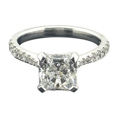 GIA Certified, 2.02 Carat Square Radiant Cut, Solitaire Diamond Engagement Ring