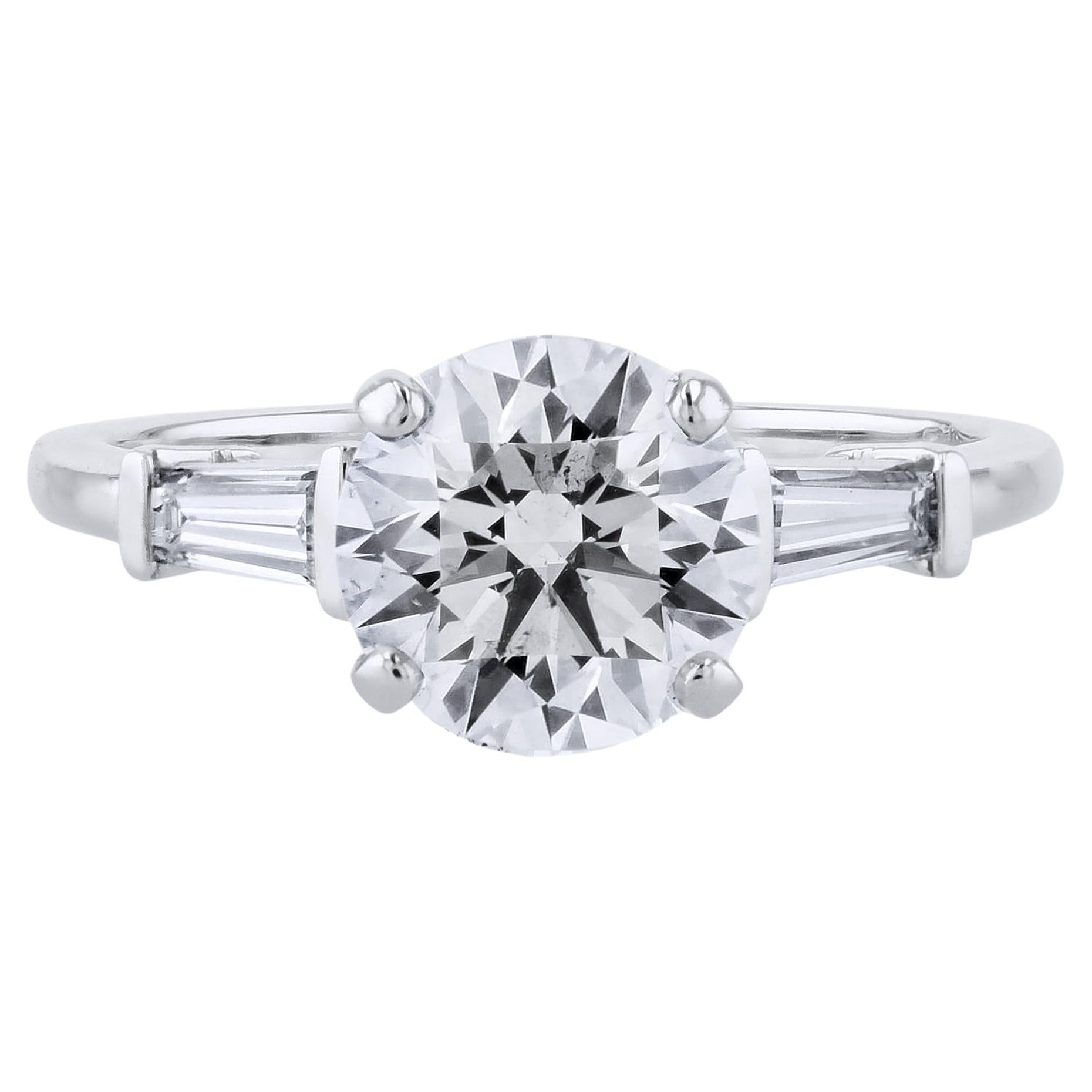 GIA Certified 2.03 Carat Handmade Solitaire Diamond Platinum Engagement Ring