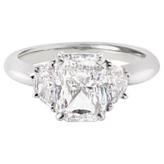 GIA Certified 2.03 Carat Radiant Cut Diamond Ring in Platinum