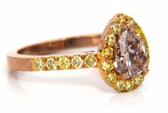 GIA Certified 2.04 Carat Fancy Pink Diamond Ring 18 Karat*