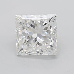 GIA Certified 2.04 Carat Princess Prong Set Solitaire Diamond Ring