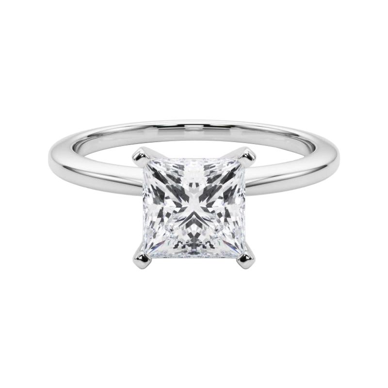 GIA-zertifiziert 2,04 Karat Prinzessin Prong Set Solitär Diamantring